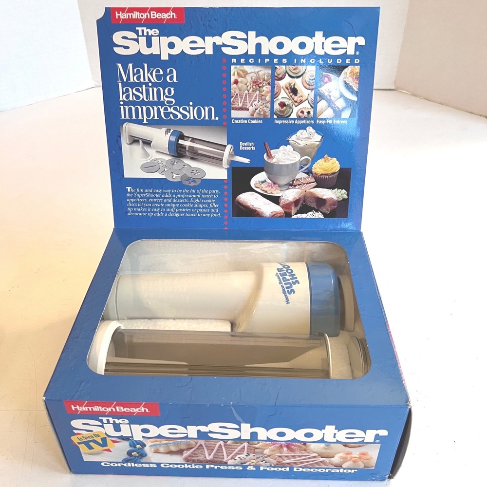 Hamilton Beach Super Shooter Cordless Cookie Press Food Decorator Vtg 80000